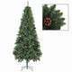 Vidaxl kunstkerstboom met dennenappels 210 cm groen