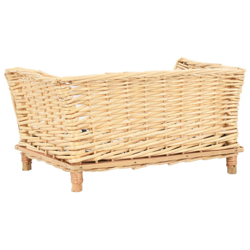 Load image into Gallery viewer, Vidaxl hondenmand met kussen 50x33x30 cm natuurlijk wilgen
