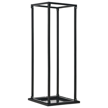 Vidaxl haardhoutrek met basis 37x37x113 cm staal zwart
