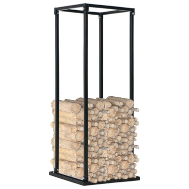 Vidaxl haardhoutrek met basis 37x37x113 cm staal zwart