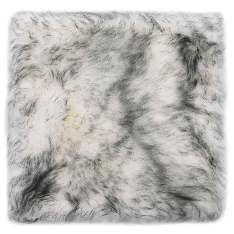 Load image into Gallery viewer, Vidaxl stoelkussens 2 st 40x40 cm schapenvacht gemêleerd donkergrijs
