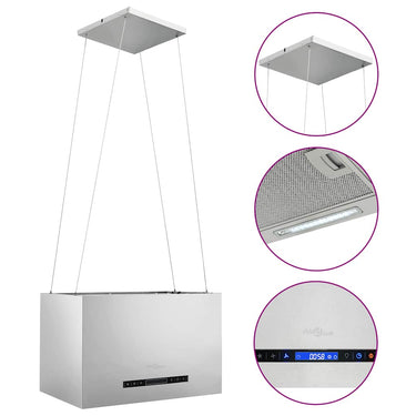 Vidaxl afzuigkap hangend met aanraaksensor lcd 55 cm roestvrij staal