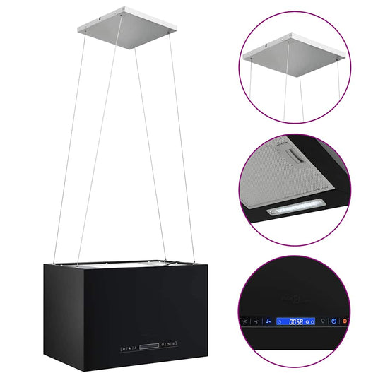 Vidaxl afzuigkap hangend met aanraaksensor lcd 55 cm staal