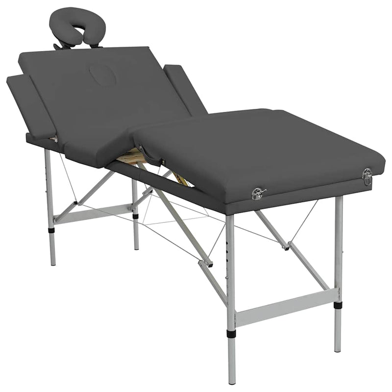 Load image into Gallery viewer, VidaXL Massagetafel met 4 zones 186x68 cm aluminium frame antraciet
