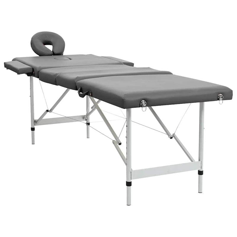 Load image into Gallery viewer, VidaXL Massagetafel met 4 zones 186x68 cm aluminium frame antraciet

