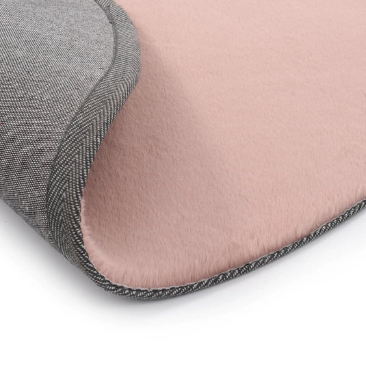 VidaXL Vloerkleed 160 cm kunstkonijnenbont oudroze