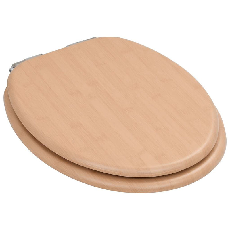 Load image into Gallery viewer, Vidaxl toiletbrillen 2 st met soft-close deksels mdf bamboeontwerp
