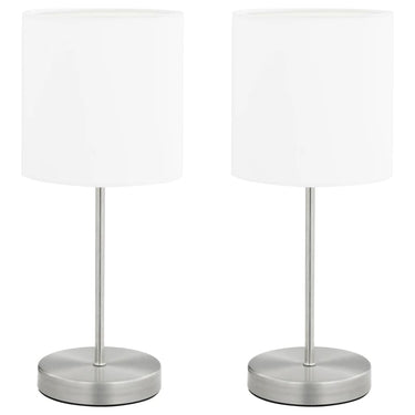 Vidaxl tafellampen 2 st met aanraakknop e14 wit