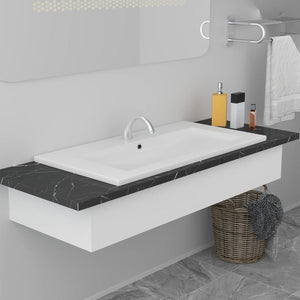 Vidaxl inbouwwastafel 91x39,5x18,5 cm keramiek wit