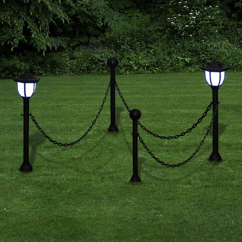 Load image into Gallery viewer, Vidaxl solarlampen 4 st met hekwerk en palen
