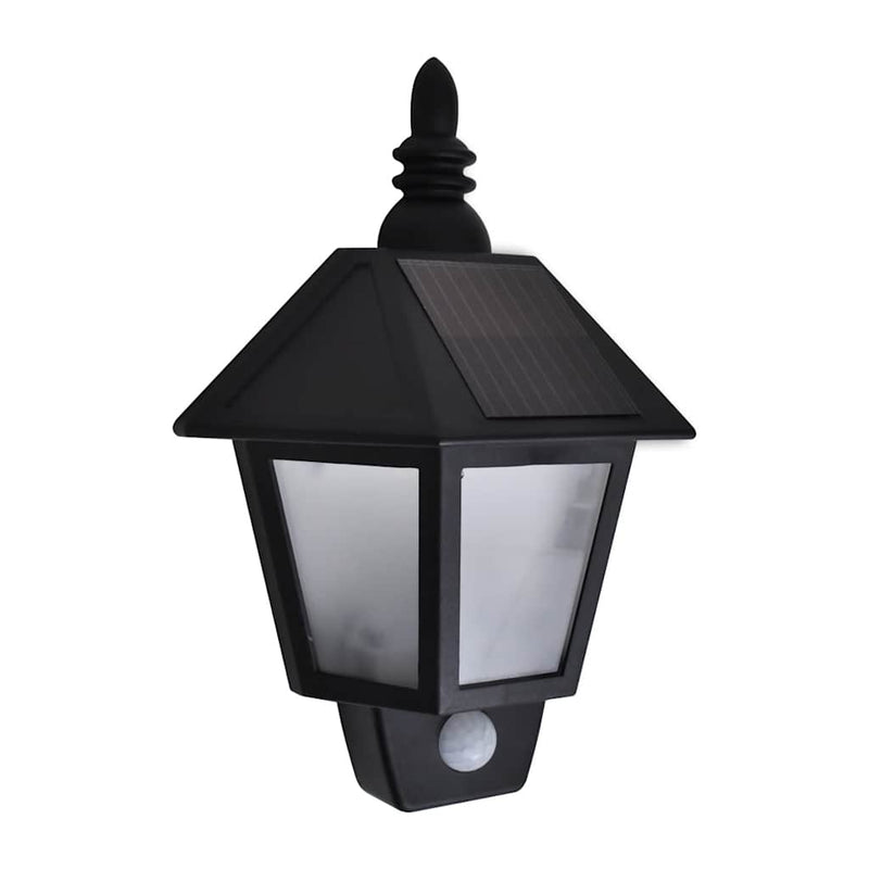Load image into Gallery viewer, Vidaxl solar-wandlampen 2 st met bewegingsensor zwart
