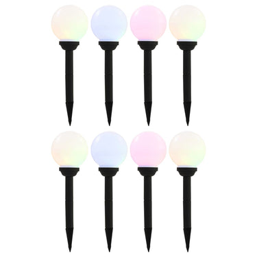 Vidaxl solarlampen 8 st led rond 15 cm rgb