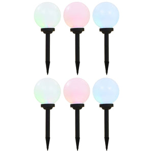 Vidaxl solarlampen 6 st led rond 20 cm rgb