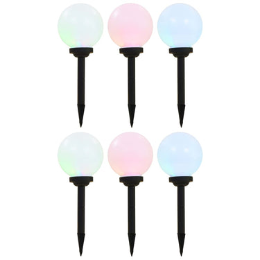 Vidaxl solarlampen 6 st led rond 20 cm rgb