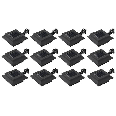 Vidaxl solarlampen 12 st led vierkant 12 cm zwart
