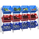 Vidaxl opbergrek voor 12 kratten 190x33x116 cm staal zilverkleurig