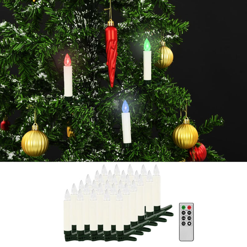 Load image into Gallery viewer, VidaXL LED-kaarsen kerst draadloos met afstandsbediening 30 st RGB

