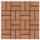 VidaXL 22 st Terrastegels 30x30 cm 2 m² HKC teakkleur