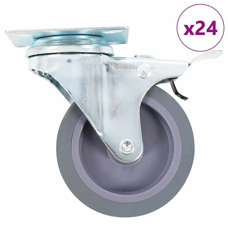 Afbeelding laden in galerijviewer, Vidaxl 24 st zwenkwielen 75 mm
