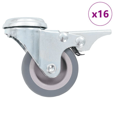 VidaXL 16 st Zwenkwielen met boutgaten 50 mm