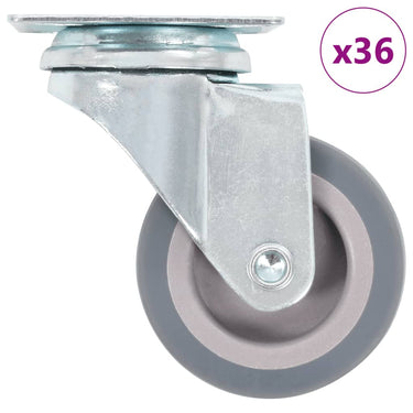 Vidaxl 36 st zwenkwielen 50 mm