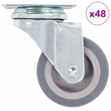 Vidaxl 48 st zwenkwielen 50 mm