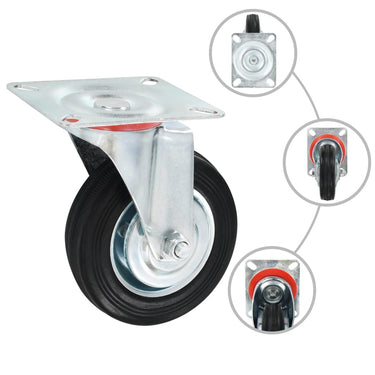 Vidaxl 8 st zwenkwielen 100 mm