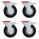 VidaXL 12 st Zwenkwielen 125 mm