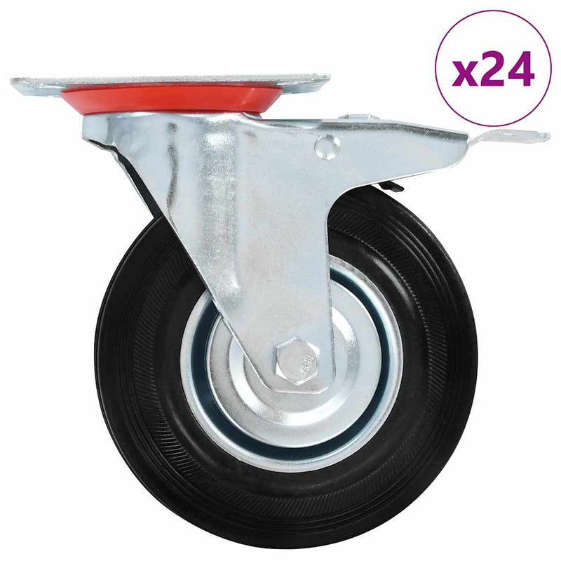 Load image into Gallery viewer, Vidaxl 24 st zwenkwielen 125 mm
