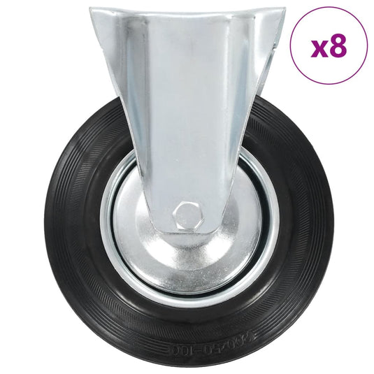 VidaXL 8 st Wielen vast 200 mm