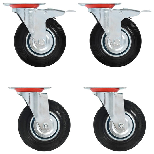 Vidaxl 8 st zwenkwielen 125 mm