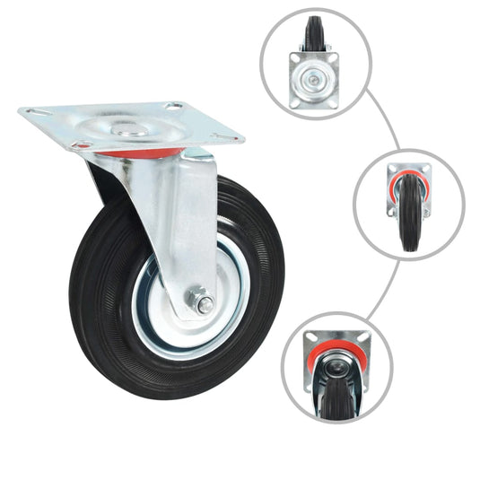 Vidaxl 12 st zwenkwielen 125 mm
