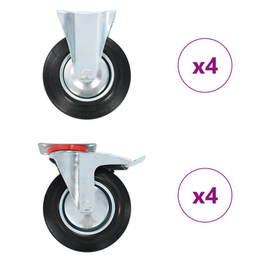 Vidaxl 8 st wielen 200 mm