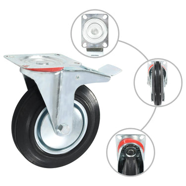 Vidaxl 8 st wielen 200 mm