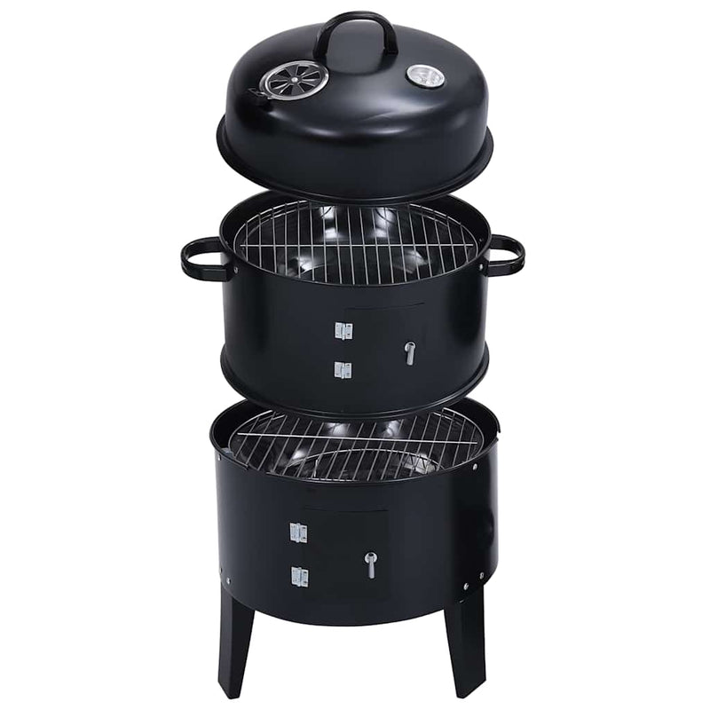 Load image into Gallery viewer, Vidaxl houtskoolroker barbecue-grill 3-in-1 40x80 cm
