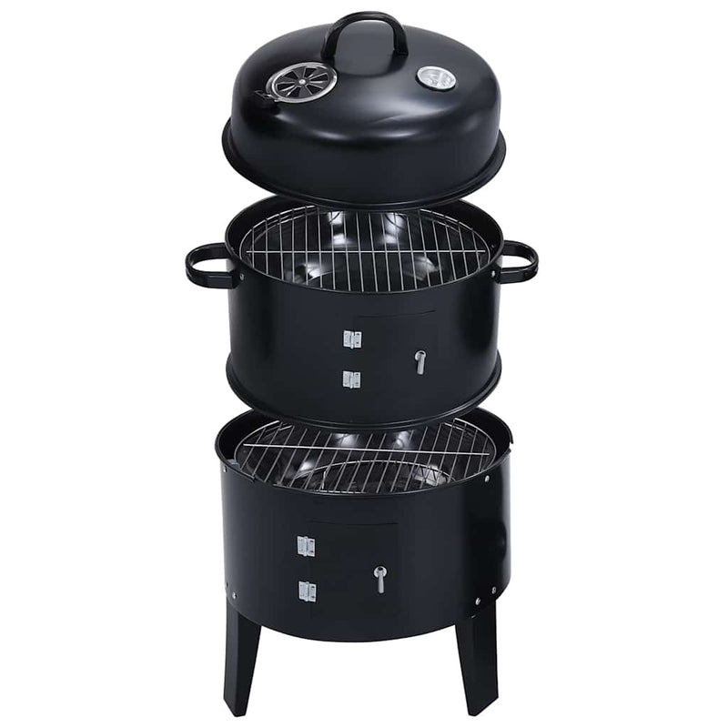 Load image into Gallery viewer, Vidaxl houtskoolroker barbecue-grill 3-in-1 40x80 cm
