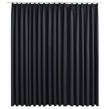 Vidaxl gordijn verduisterend met haken 290x245 cm zwart