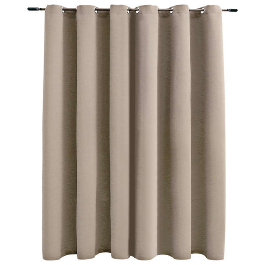 Vidaxl gordijn verduisterend met metalen ringen 290x245 cm beige