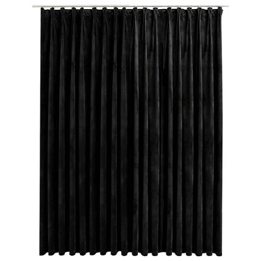 Vidaxl gordijn verduisterend met haken 290x245 cm fluweel zwart