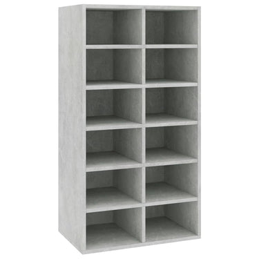 Vidaxl schoenenrek 54x34x100,5 cm bewerkt hout betongrijs