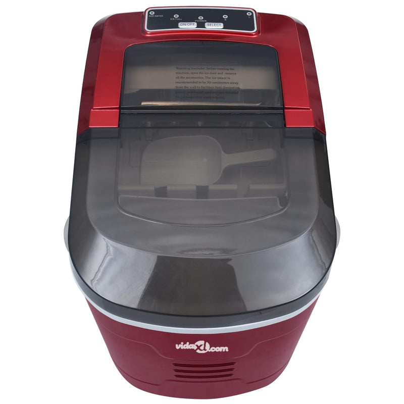 Load image into Gallery viewer, Vidaxl ijsblokjesmachine 2,4 l 15 kg 24 u rood
