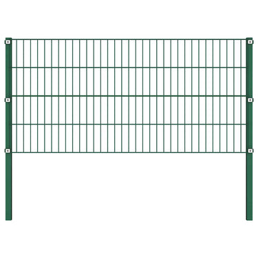 Vidaxl schuttingpaneel met palen ijzer 349x80 cm groen