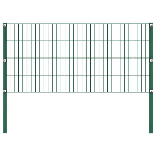 Vidaxl schuttingpaneel met palen ijzer 349x80 cm groen