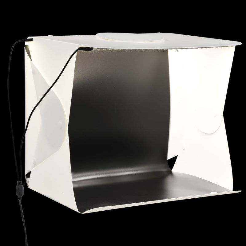 Afbeelding laden in galerijviewer, Vidaxl foto-opnamebox met led inklapbaar 40x34x37 cm kunststof wit
