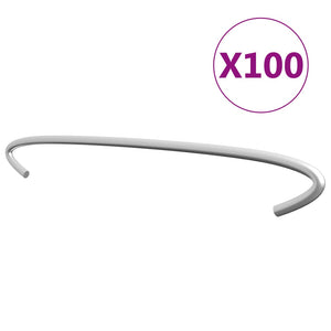 Vidaxl gabionhaken 100 st 40 cm gegalvaniseerd staal