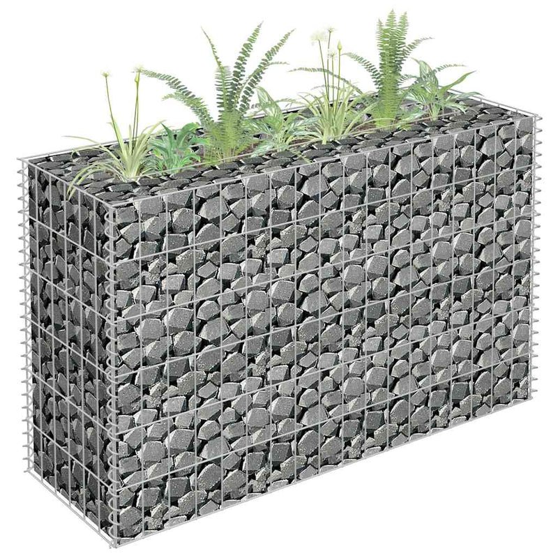 Load image into Gallery viewer, VidaXL Gabion plantenbak verhoogd 90x30x60 cm gegalvaniseerd staal

