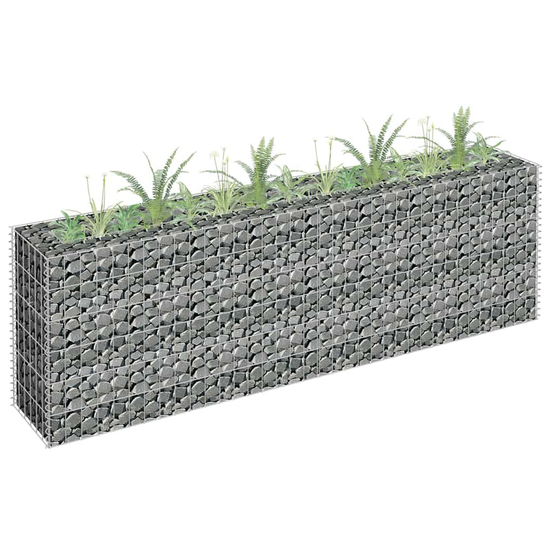 Load image into Gallery viewer, Vidaxl gabion plantenbak verhoogd 180x30x60 cm gegalvaniseerd staal
