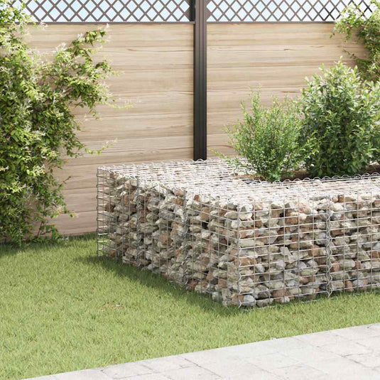 Vidaxl gabion plantenbak verhoogd kubus 60x60x60 cm staaldraad