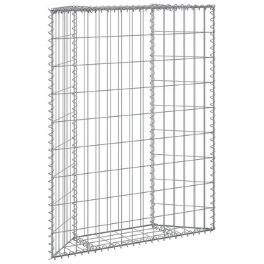 Vidaxl gabion plantenbak trapezium 80x20x100 cm gegalvaniseerd staal