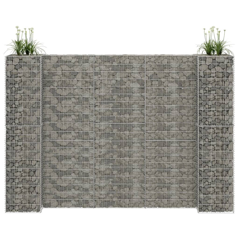 Load image into Gallery viewer, VidaXL Gabion plantenbak H-vormig 260x40x180 cm staaldraad
